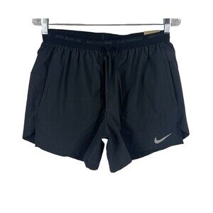 NIKE RUNNING Mens Stride Shorts Size Medium LINED 5" Length Standard Fit Black